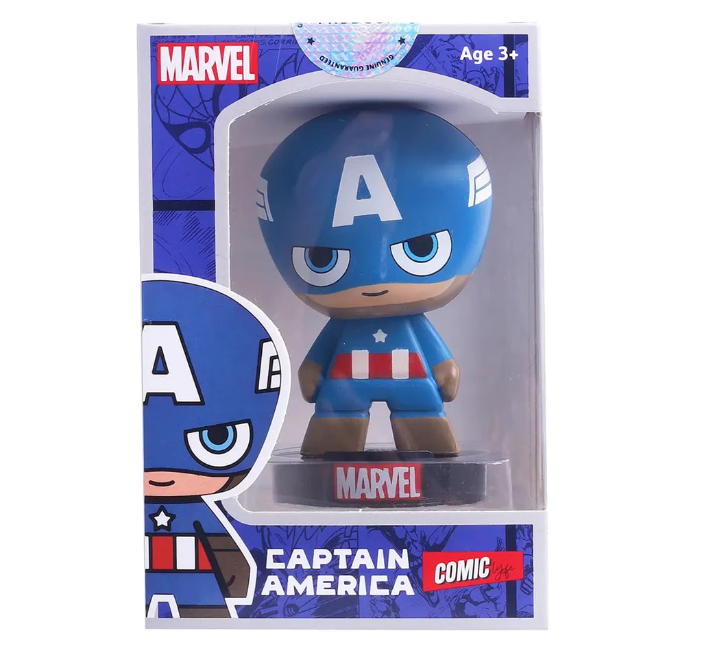Marvel Captain America Bobble Head Collectible Action Figure, 5Y+