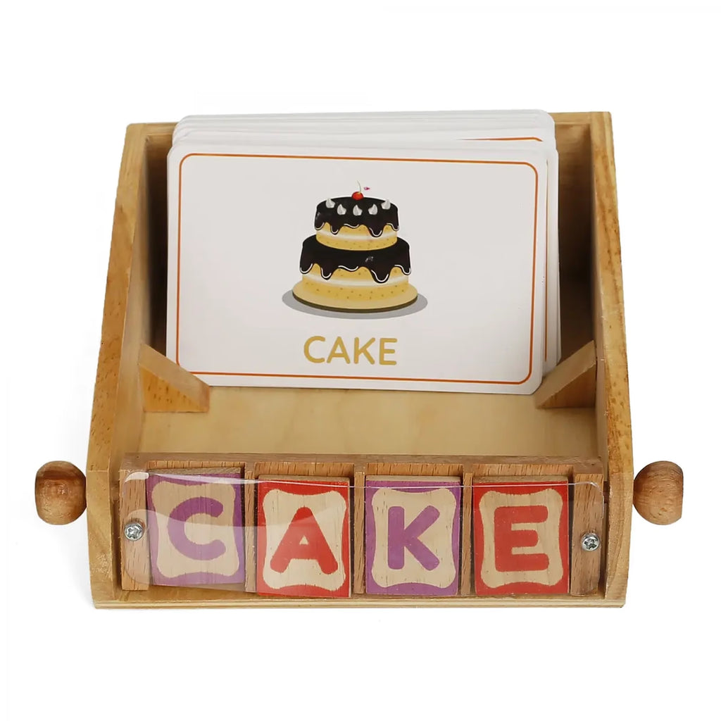 Giggles Match n Learn, Wooden Educational Toy, Learn to Read, Spell and Identify Pictures, Preschool Toy, 3 Yrs+